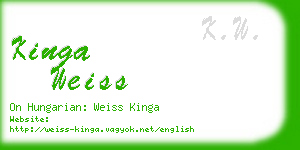 kinga weiss business card